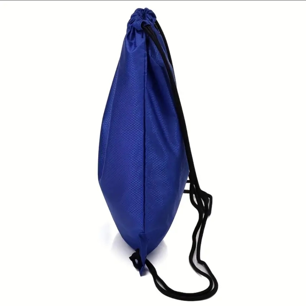 "PINK" Drawstring Backpack, Blue, New - Picture 4 of 8